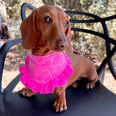 Fluoro Pink Love Bandana