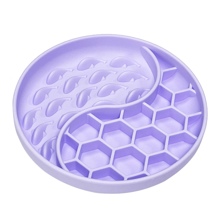 Purple Wet & Dry Fish / Honeycomb Feed Bowl