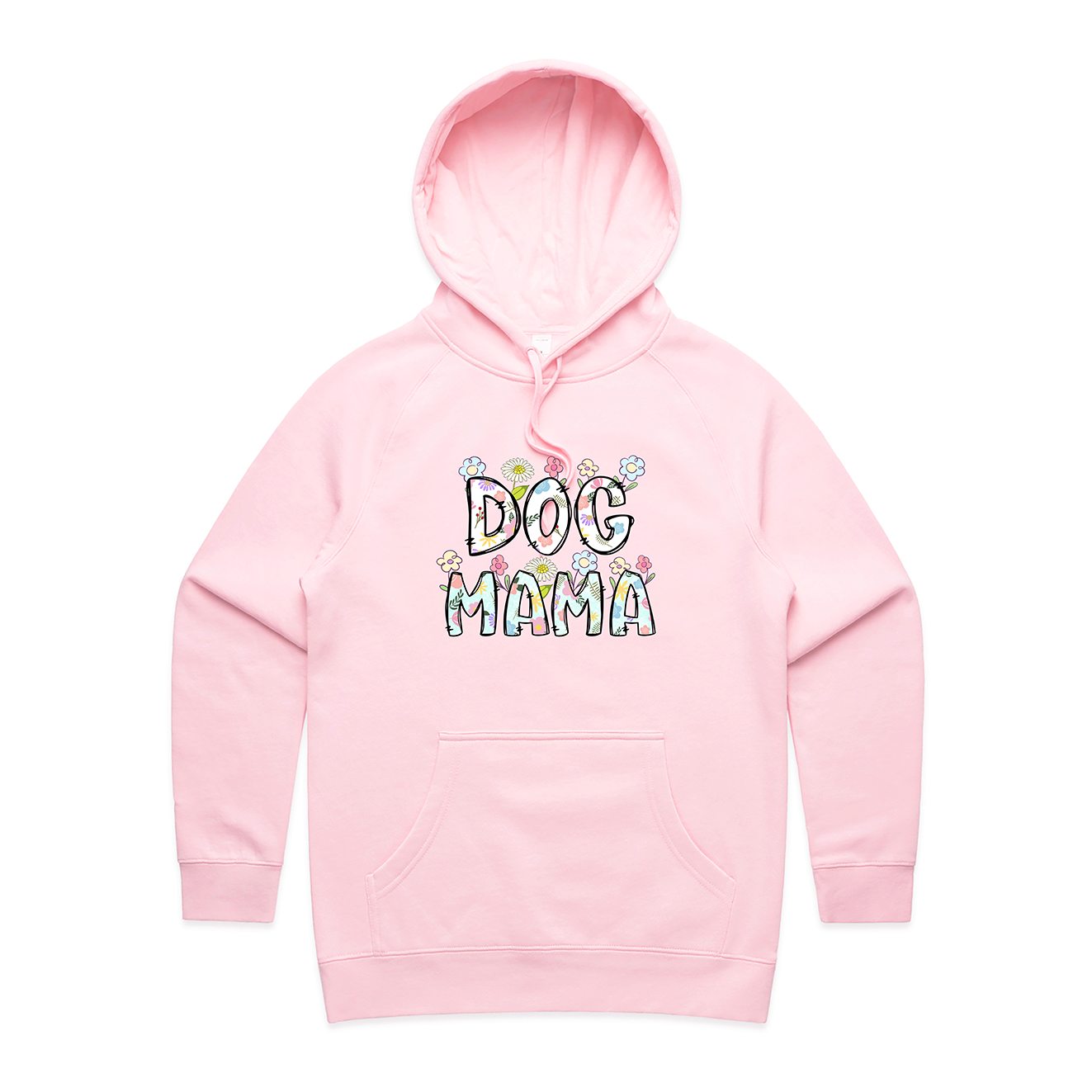 Human Pink Stencil Hoodie (Dog Mama) - End of Line