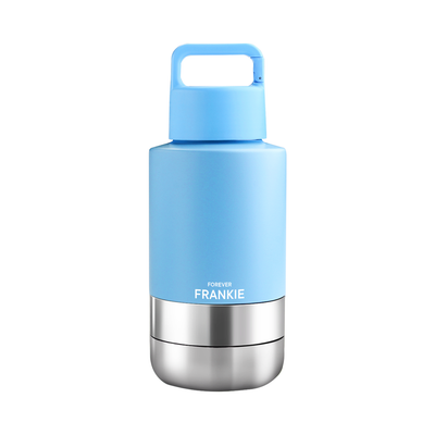 Blue Portable Human / Dog Stainless Steel Adventure Drink Bottles