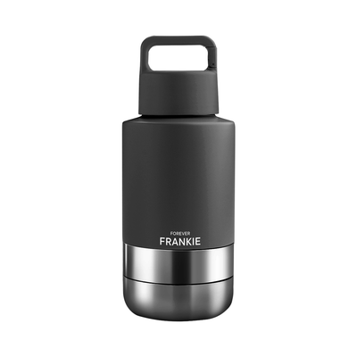 Black Portable Human / Dog Stainless Steel Adventure Drink Bottles