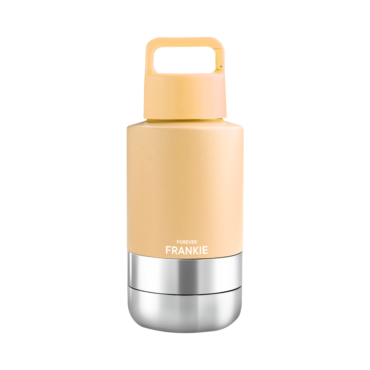 BACK IN STOCK SOON - Yellow Portable Human / Dog Stainless Steel Adventure Drink Bottles