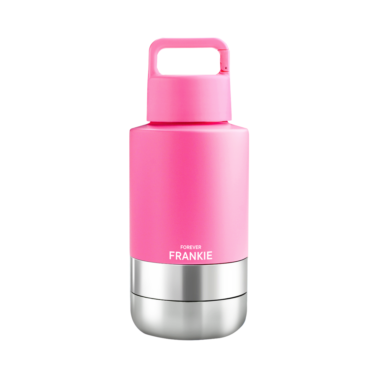 Hot Pink Portable Human / Dog Stainless Steel Adventure Drink Bottles