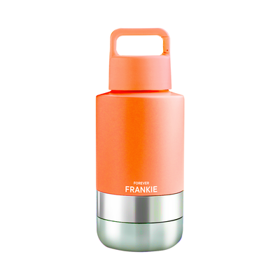 Orange Portable Human / Dog Stainless Steel Adventure Drink Bottles