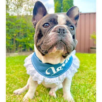 Boho Blues Bandana (with printed name)