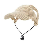 Corduroy Dog Cap - Beige
