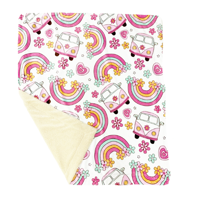 Combi vans & Rainbows - Extra Soft Pet Blanket