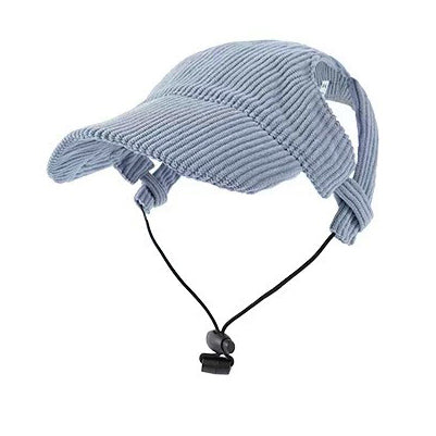 Corduroy Dog Cap - Blue