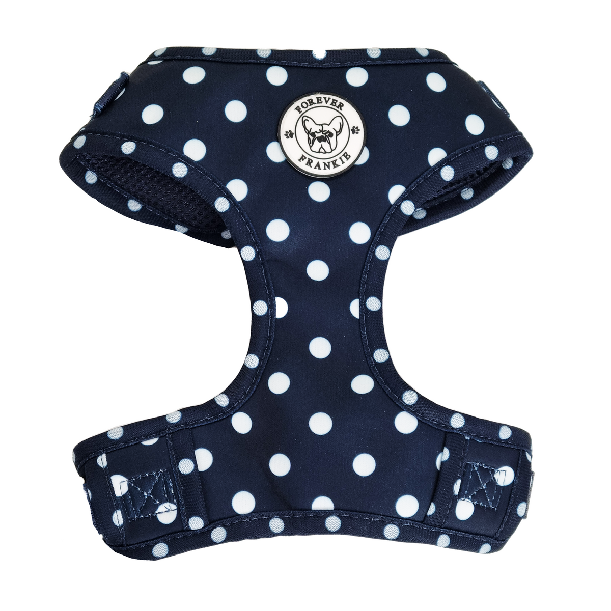 Navy Polka Dot - Adjustable Harness