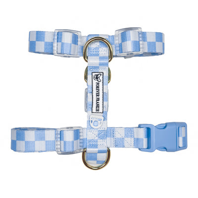 Sky Blue Check - Luxe Strap Harness