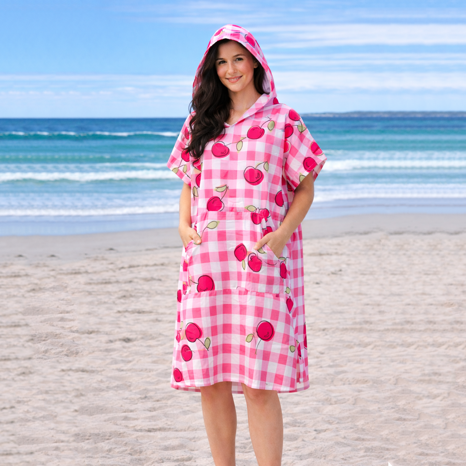 Cherry Delight - Human Beach Poncho