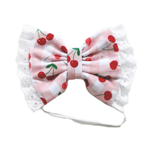 Cherry on Check - Head Bow (Limited Edition)
