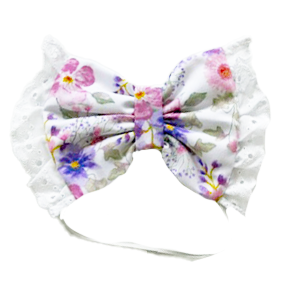 Purple Floral - Head Bow (Limited Edition)