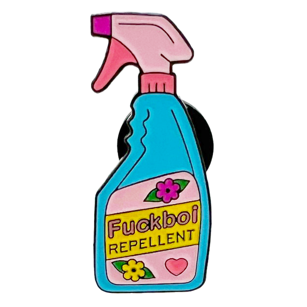 Metal Lapel Pin - 'F@#kboi Repellent'