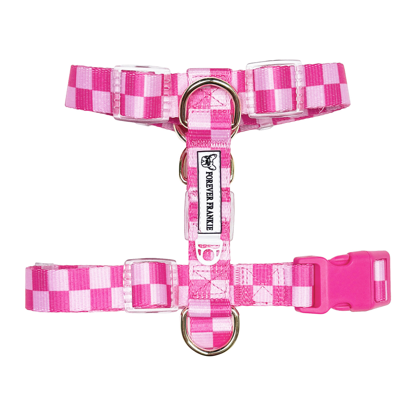 Pink Lemonade Check - Luxe Strap Harness