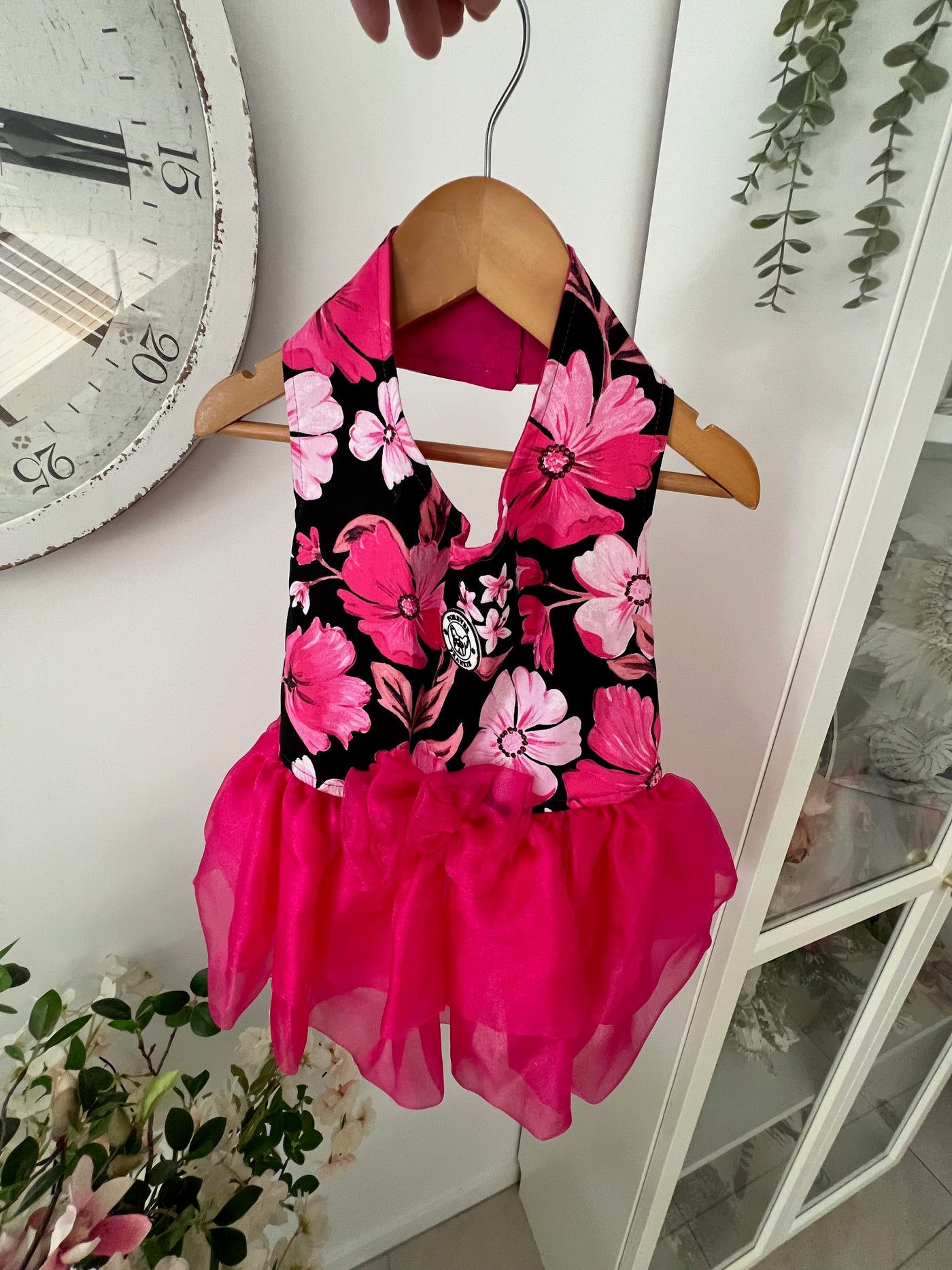 Floral Boutique Dog Dress with bow -End of line!