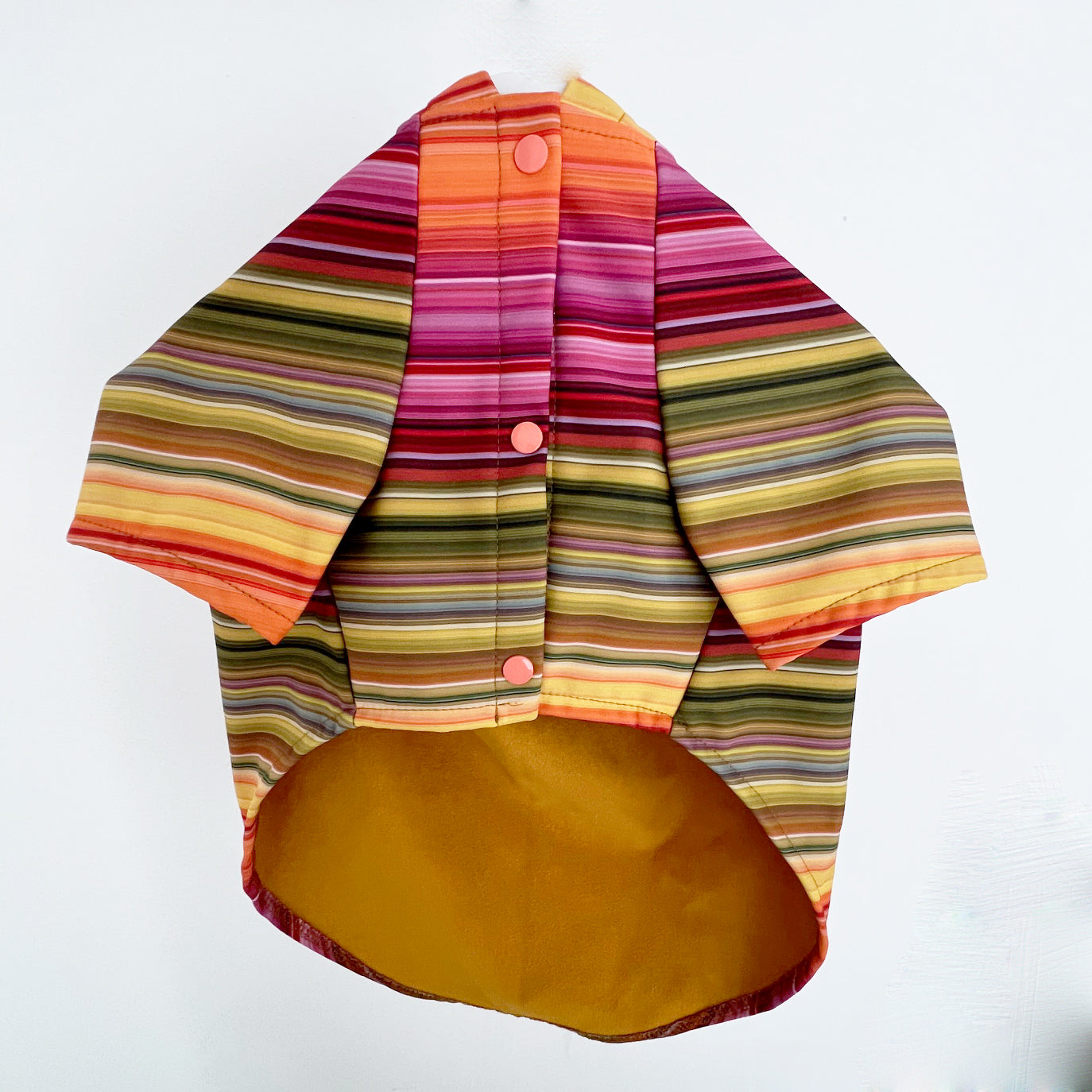 Horizontal Stripe - Dog Rain Jacket-end of line