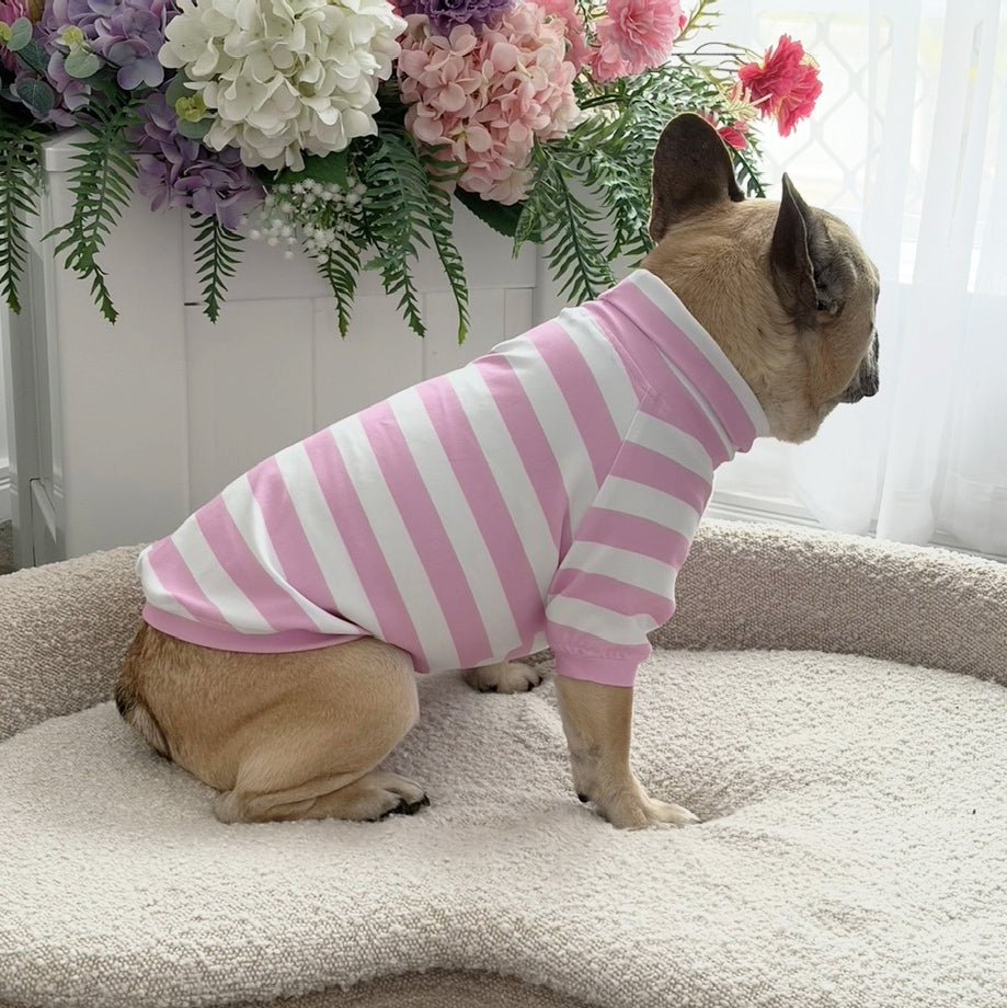 Marshmallow Stripe Skivvy - Dog Skivvy
