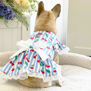 Cherry Spritz - Ruffle Dog Dress with bow (Limited Edition)