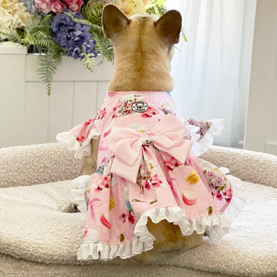Teacup Charm - Ruffle Dog Dress with bow (Limited Edition)