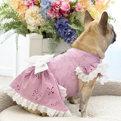 Lilac Flutter - Dog Dress with bow (Limited Edition)