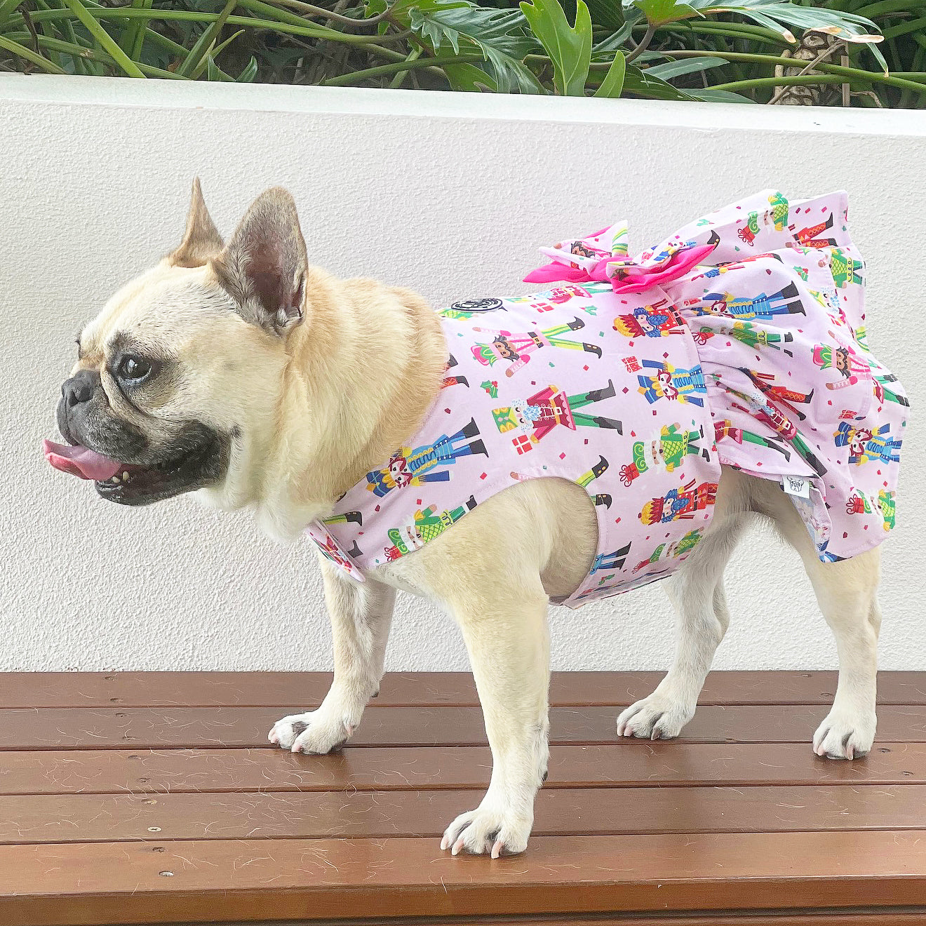 Christmas Spirit  Ruffles Dog Dress with bow (Limited Edition)