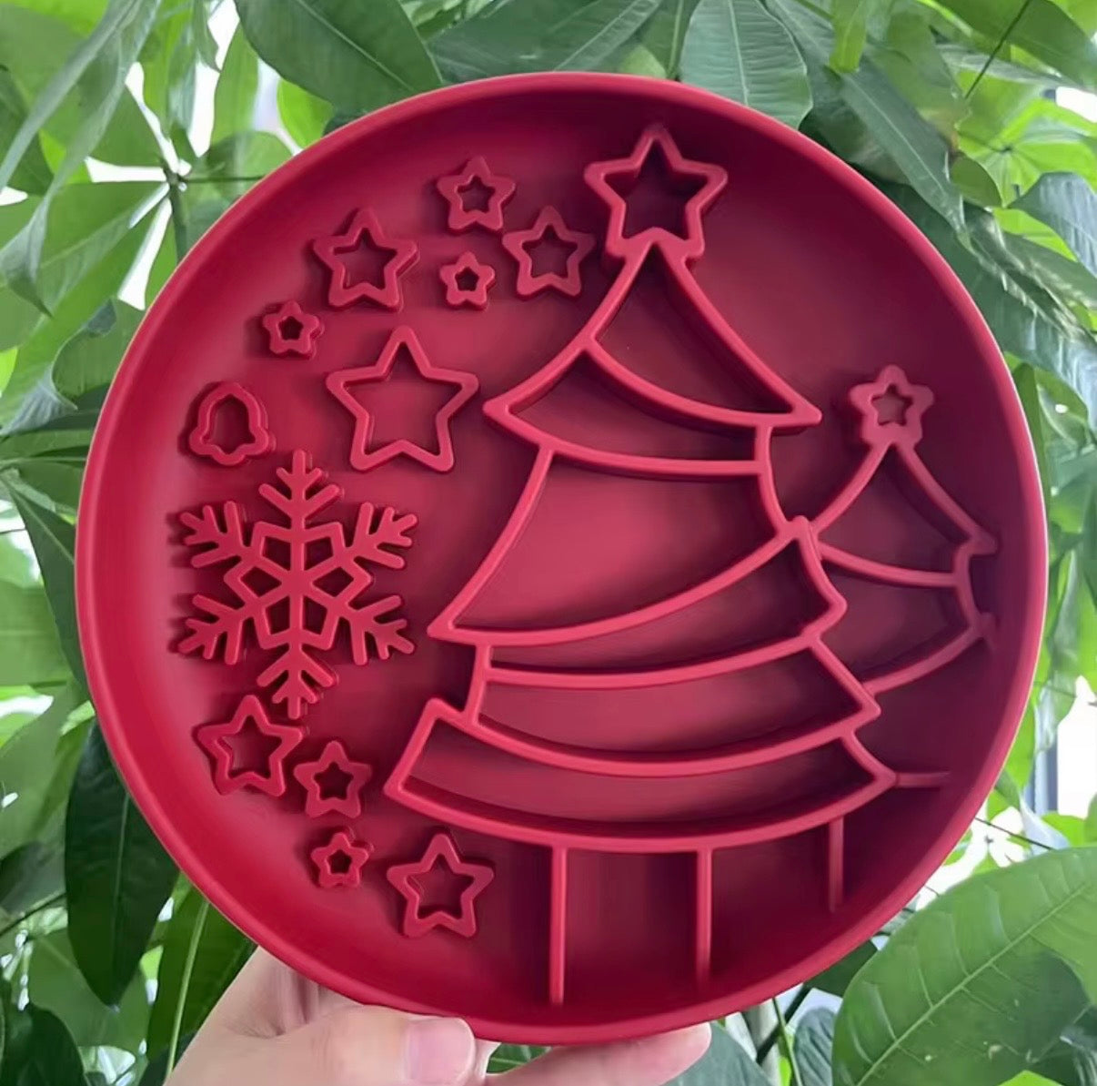 Luxe Cranberry Christmas  - Slow Feed Bowl