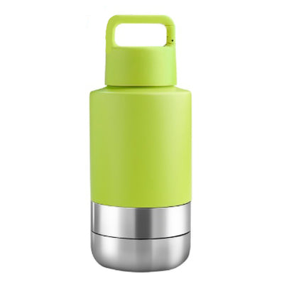 NEW COLOUR-Lime Green Portable Human / Dog Stainless Steel Adventure Drink Bottles