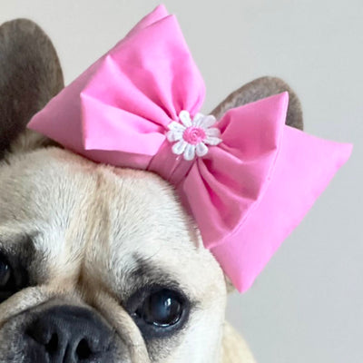 Pink Daisy - Padded Head Bow (Limited Edition)
