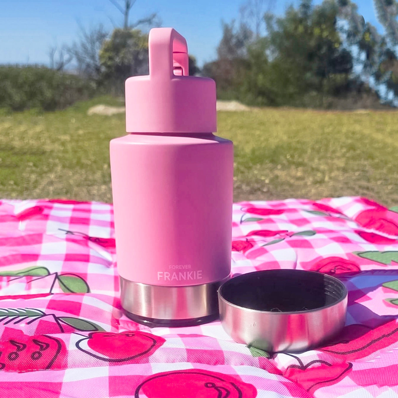 Pink Portable Human / Dog Stainless Steel Adventure Drink Bottles