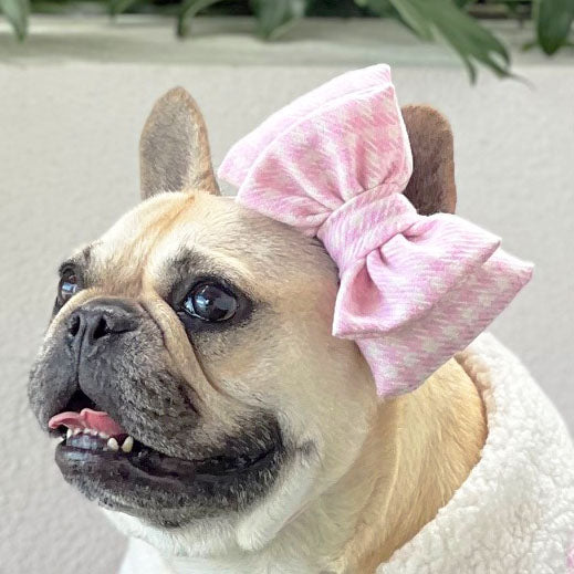 Pink Gingham - Padded Head Bow (Limited Edition)