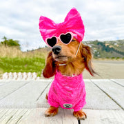 Hot Pink Lace - Luxe Dog Skivvy