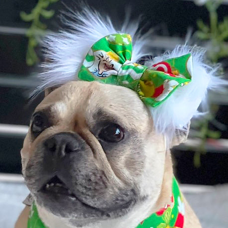 Green Grumpkin with Faux fur - Head Bow (Limited Edition)