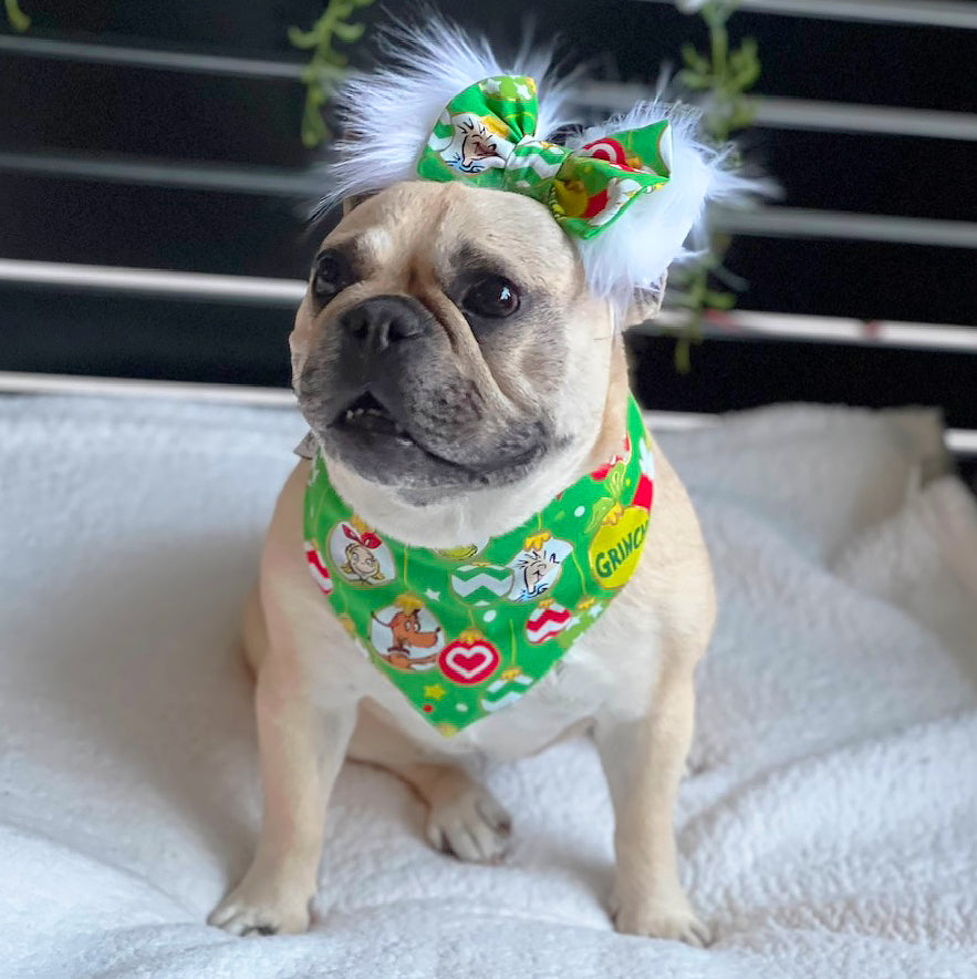 Green Grumpkin with Faux fur - Head Bow (Limited Edition)