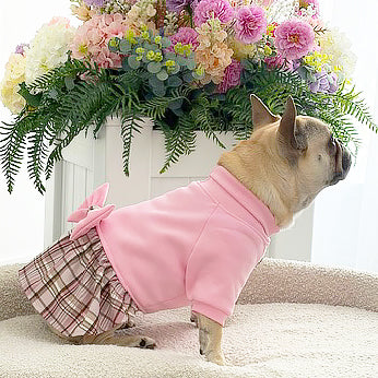 LUXE - Pink Tartan Sweater dress - (Limited Edition)