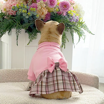 LUXE - Pink Tartan Sweater dress - (Limited Edition)