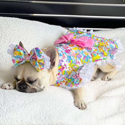 Hug me Wonderland - Ruffles Dog Dress with bow (Limited Edition)