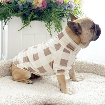 Milk & Honey Check Skivvy - Dog Skivvy