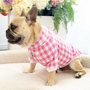Pink Springtime Check - Dog Skivvy