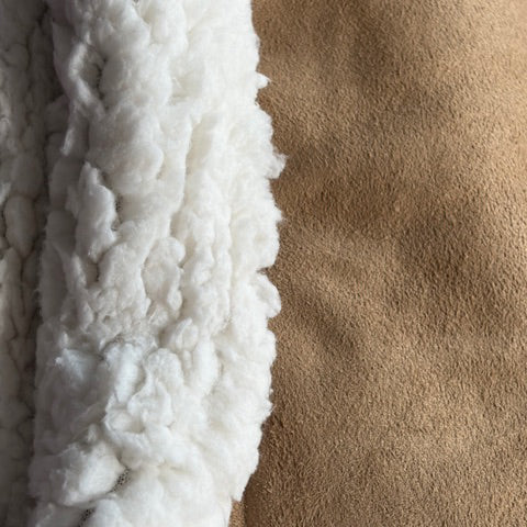 Alpine Suede Sherpa Collar - Dog Wind Jacket