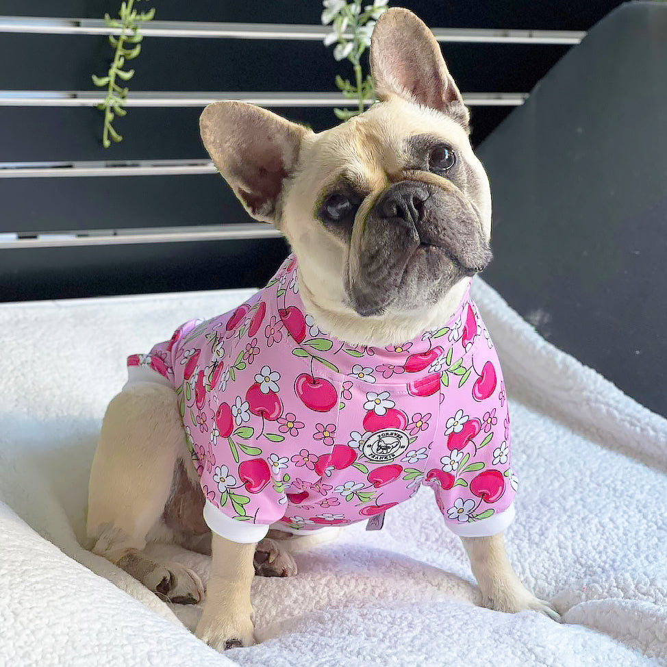 Luxe-Cherry Daisy Charm Dog Skivvy