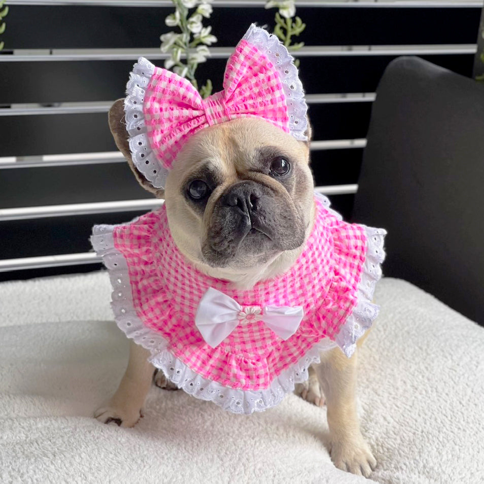 Seersucker Gingham Bandana-LARGE