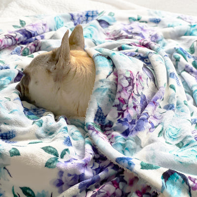 Purple Floral - Extra Soft Pet Blanket