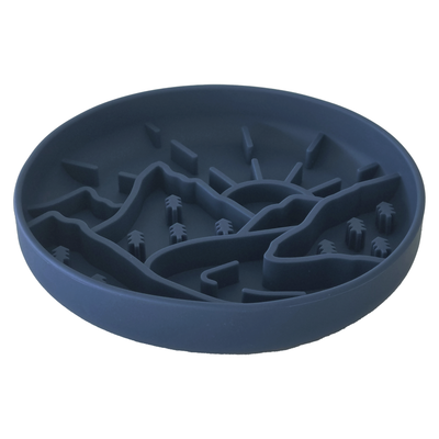 Luxe Indigo Mountain Light - Slow Feed Bowl