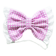 Pink Check - Head Bow (Limited Edition)