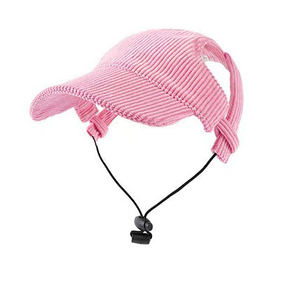 Corduroy Dog Cap - Pink