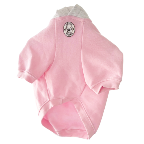 Grey & Pink Sorbet Dog Hoodie