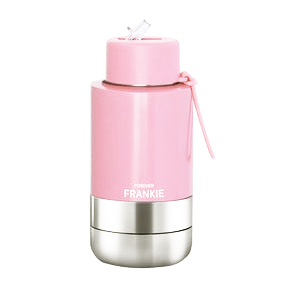Pink Portable Bottle with Sippy Straw Lid