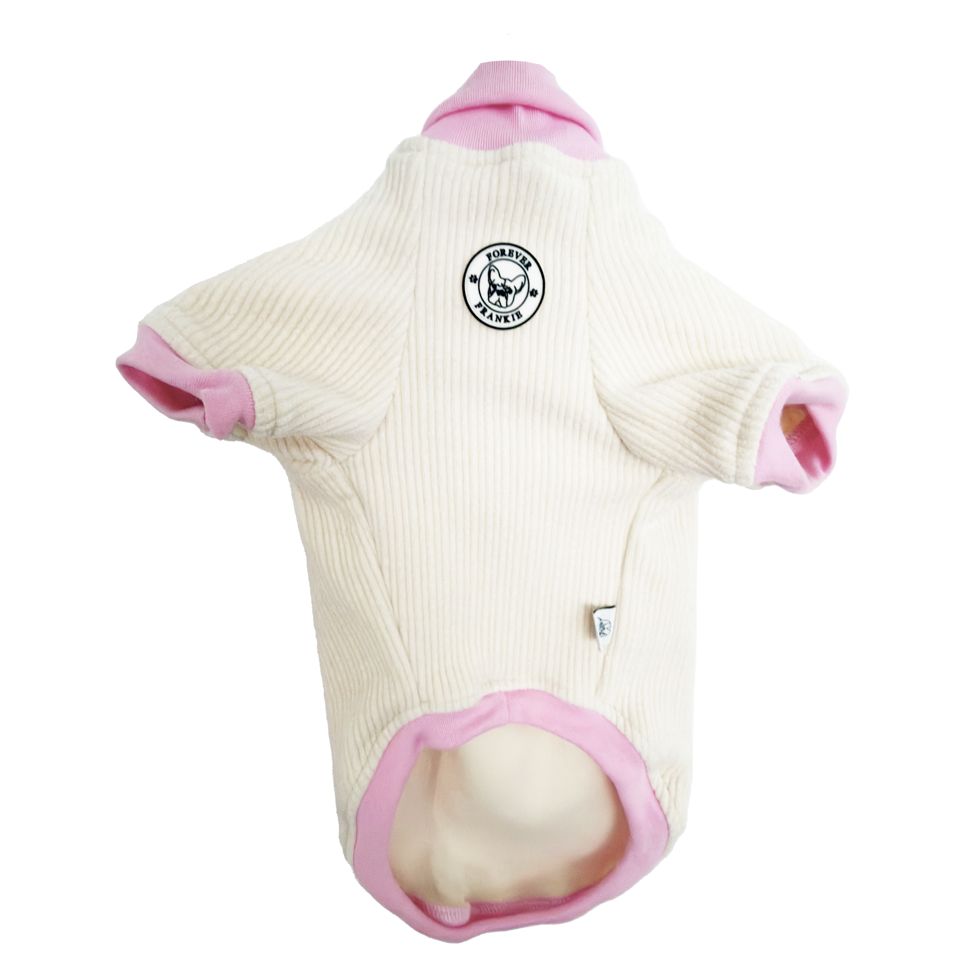 Cream Cord with pink - Dog Skivvy