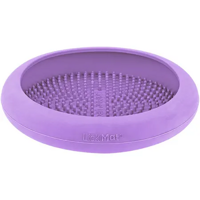 Purple Lickimat UFO Slow Food Anti-Anxiety Licking Dog Bowl